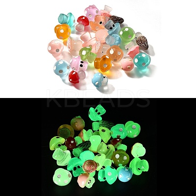 26Pcs 13 Styles Luminous Resin Mushroom Desk Decoration FIND-XCP0003-22-1