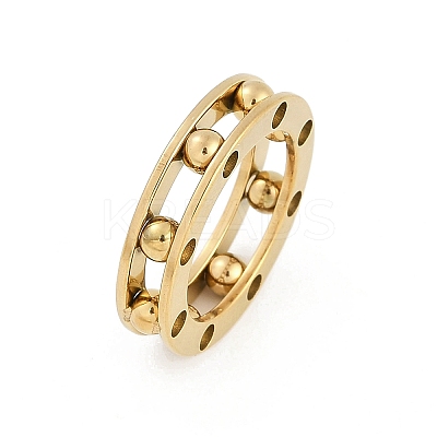 Ion Plating(IP) 304 Stainless Steel Finger Ring for Women RJEW-A052-03A-G01-1