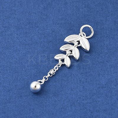 925 Sterling Silver Wheat Tassel Pendants STER-D288-02S-1