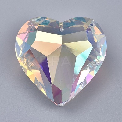 K9 Glass Rhinestone Pendants X-GLAA-Q087-06-1
