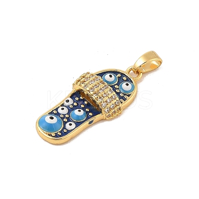 Brass Micro Pave Cubic Zirconia Pendants KK-R100-10G-01-1