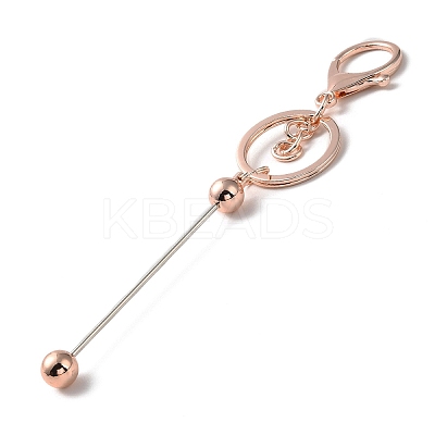 Alloy Bar Beadable Keychain for Jewelry Making DIY Crafts LS-KEYC-A011-01RG-1