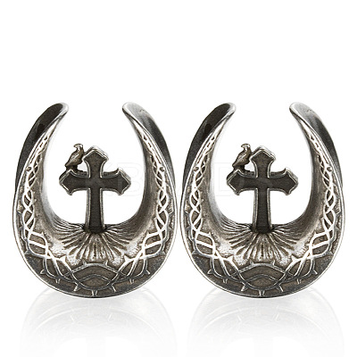 U-Shaped Brass and Alloy Ear Tunnels FS-WG0A997-07-1