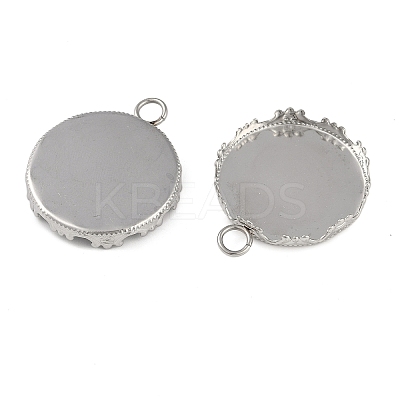 Non-Tarnish 304 Stainless Steel Pendant Cabochon Settings STAS-Z070-01P-03-1