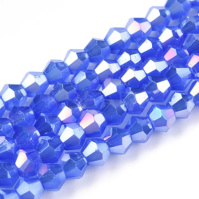 Imitation Jade Electroplate Glass Beads Strands EGLA-A039-J2mm-B04-1