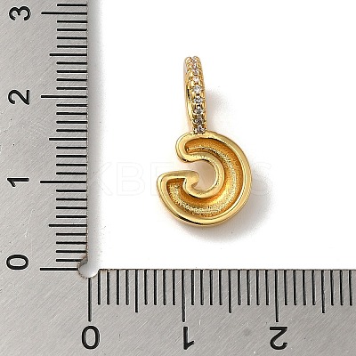 Brass Micro Pave Cubic Zirconia Pendants KK-K345-13G-G-1