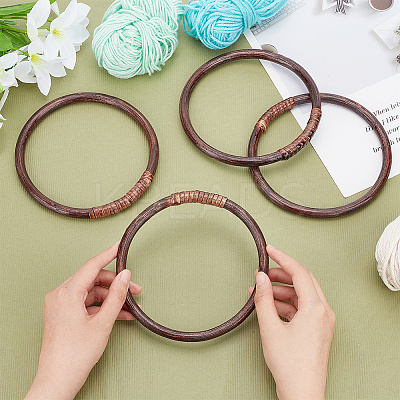 Woven Rattan Bag Handles FIND-WH0152-150-1
