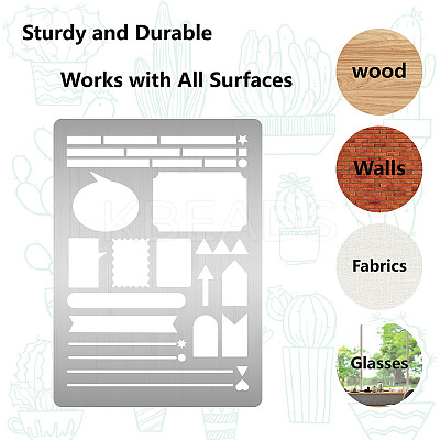 Stainless Steel Metal Cutting Dies Stencils DIY-WH0289-091-1