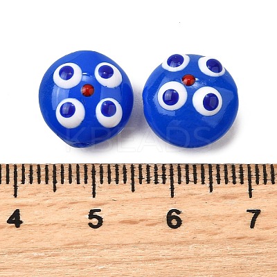 Transparent Glass Enamel Beads LAMP-S079-01F-1