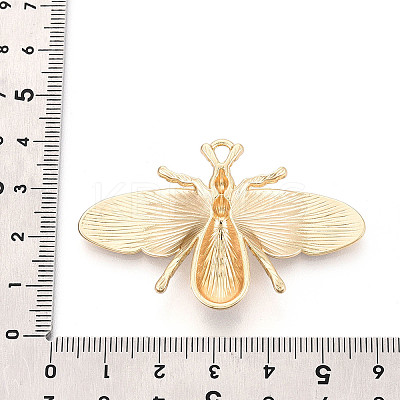 Rack Plating Alloy Rhinestone and Enamel Pendants PALLOY-T090-112G-1
