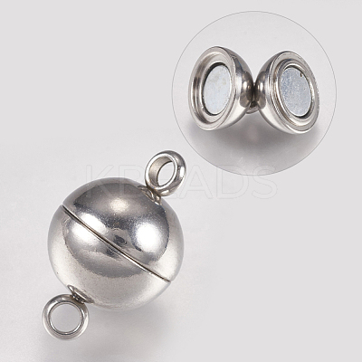 Tarnish Resistant 304 Stainless Steel Magnetic Clasps X-STAS-G173-05P-10mm-1