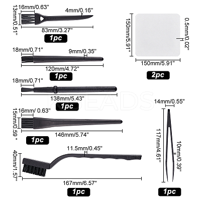 Computer Keyboard Cleaning Brush Kits AJEW-GL0001-37-1