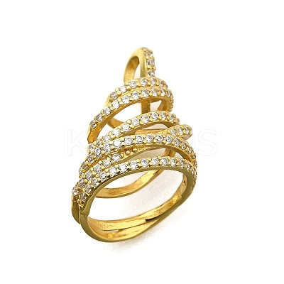 925 Sterling Silver Clear Cubic Zirconia Spiral Pendant Bails STER-R011-04G-1