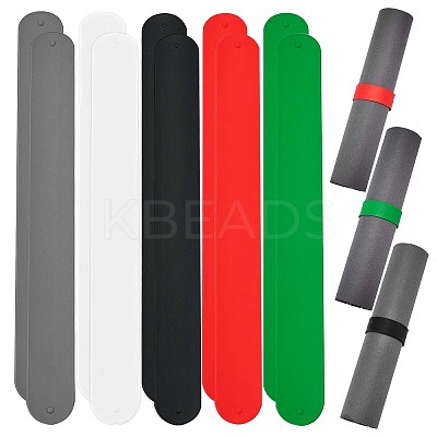 10Pcs 5 Colors Silicone Covered Iron Flip Wraps Holder Clips BJEW-NB0001-04-1