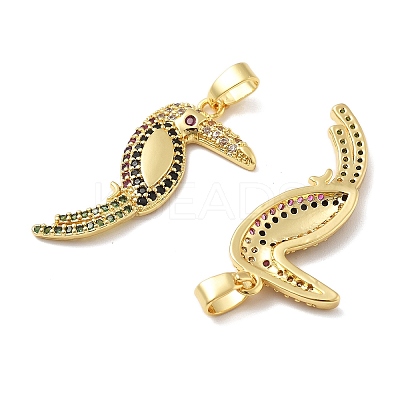 Brass Micro Pave Cubic Zirconia Pendants KK-M325-17B-G-1