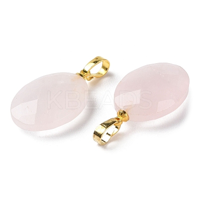 Natural Rose Quartz Pendants G-E603-03G-04-1