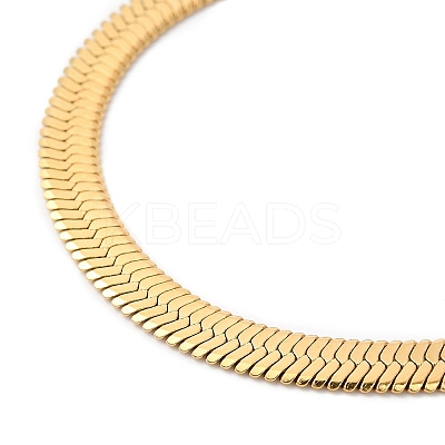 Ion Plating(IP) 304 Stainless Steel Herringbone Chain Bracelet for Men Women BJEW-Q998-02G-1