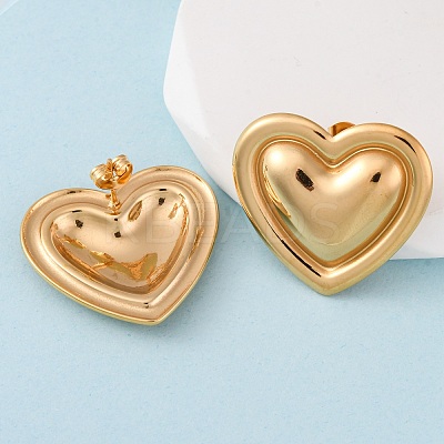 304 Stainless Steel Stud Earrings EJEW-K311-01G-1