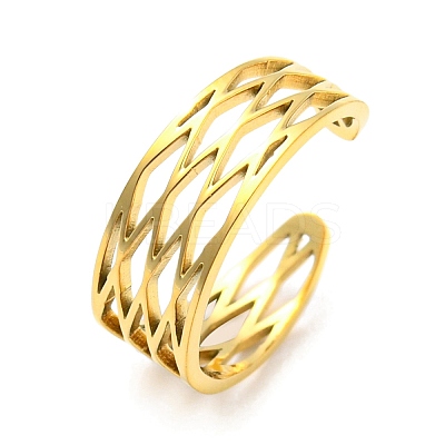 Real 18K Gold Plated Stainless Steel Cuff Earrings LS-EJEW-D072-01A-G-1