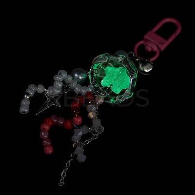 Luminous Acrylic Star Pendant Decoration HJEW-JM01443-01-1