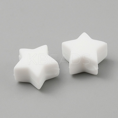 Round Food Grade Eco-Friendly Silicone Focal Beads LS-SIL-WH0003-17-1