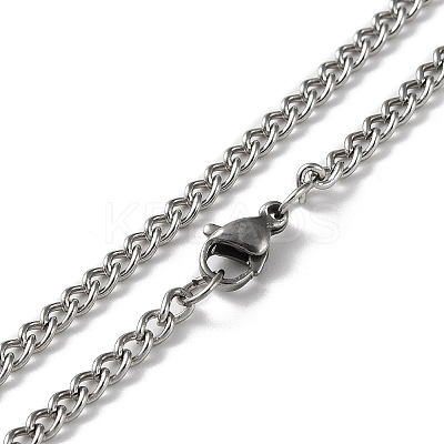 Non-Tarnish 304 Stainless Steel Double Layer Pendant Necklaces LS-NJEW-D047-02P-1