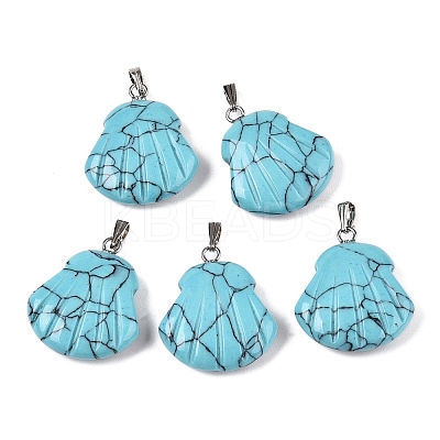 Synthetic Turquoise Pendants G-T138-208F-1