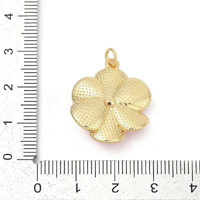 Brass Pave Cubic Zirconia with Enamel Pendants KK-U062-42G-01-1