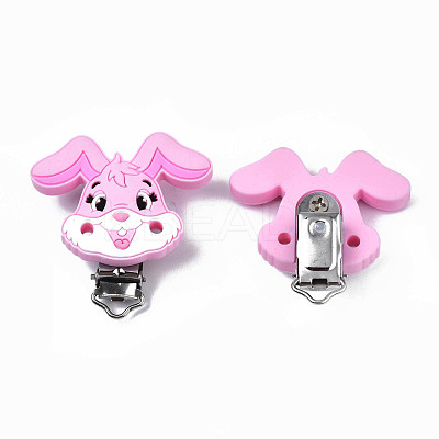 Food Grade Eco-Friendly Silicone Baby Pacifier Holder Clips SIL-N002-13E-1