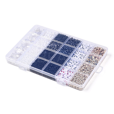 DIY 24 Style Acrylic & ABS Beads Jewelry Making Finding Kit DIY-NB0012-02B-1