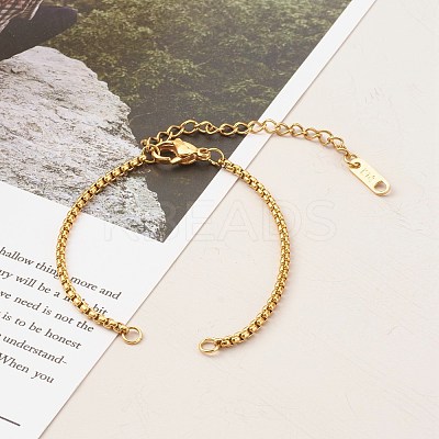 304 Stainless Steel Box Chain Bracelet Making AJEW-JB00992-1
