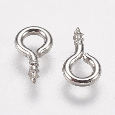 Tarnish Resistant 304 Stainless Steel Screw Eye Pin Peg Bails LS-STAS-K171-52P-9x5mm-1