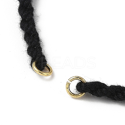 Braided Cotton Cord Bracelet Making MAK-L043-02G-09-1