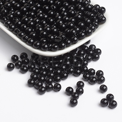 Opaque Acrylic Beads X-PL682-4-1