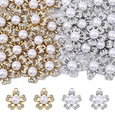20Pcs 2 Colors Alloy Crystal Rhinestone Pendants FIND-YW0008-20-1
