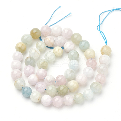 Natural Morganite Beads Strands G-S279-07-10mm-1