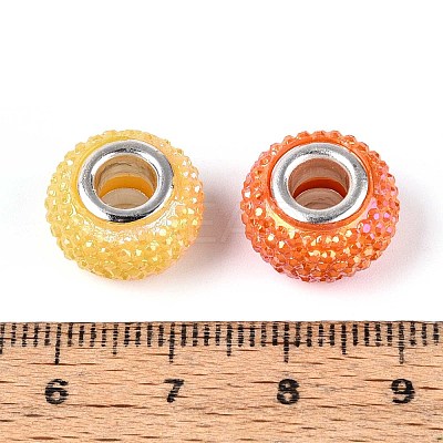 Large Hole Resin Rhinestone European Beads OPDL-T003-01A-1
