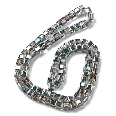 Electroplate Glass Beads Strands EGLA-H108-01A-HP01-1