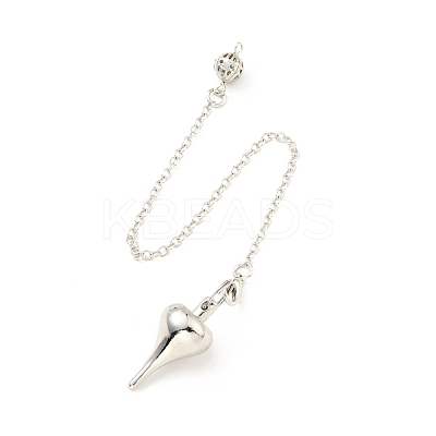 Brass Cable Chain Pointed Dowsing Pendulums HJEW-D004-03P-1