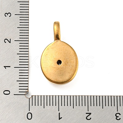 Golden Plated 304 Stainless Steel Rhinestone Pendants STAS-Q253-01G-01-1