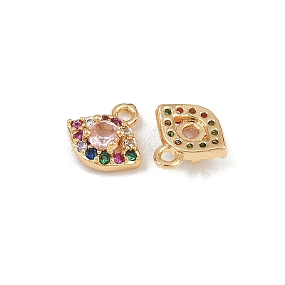 Brass Micro Pave Cubic Zirconia Pendants KK-K407-31G-02-1