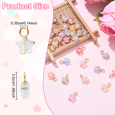 30Pcs Acrylic Pendants PALLOY-YW00062-01-1