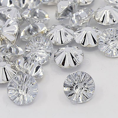 Acrylic Rhinestone Buttons BUTT-J002-01-1