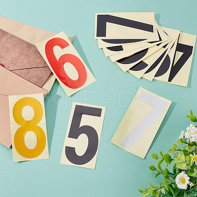 4 Sets 4 Colors PVC Self-adhesive Reflective Mailbox Stickers DIY-CN0002-26-1