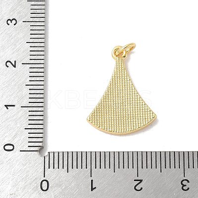Brass Pave Natural White Shell Pendants KK-S522-05A-G-1