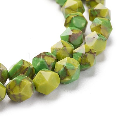 Synthetic Gold Line Turquoise Beads TURQ-F016-03B-05-1