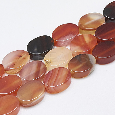 Natural Red Agate Beads Strands G-T122-04F-1