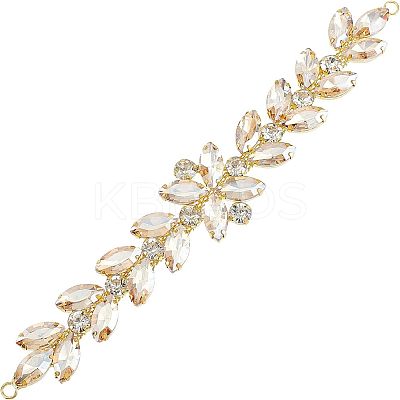 1Pc Shiny Flower Rhinestone Trim DIY-FG0003-35-1