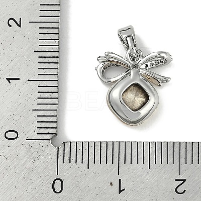Brass Micro Pave Cubic Zirconia Charms KK-P283-23P-1