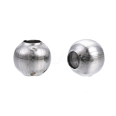 Round 304 Stainless Steel Beads STAS-TAC0004-3mm-P-1
